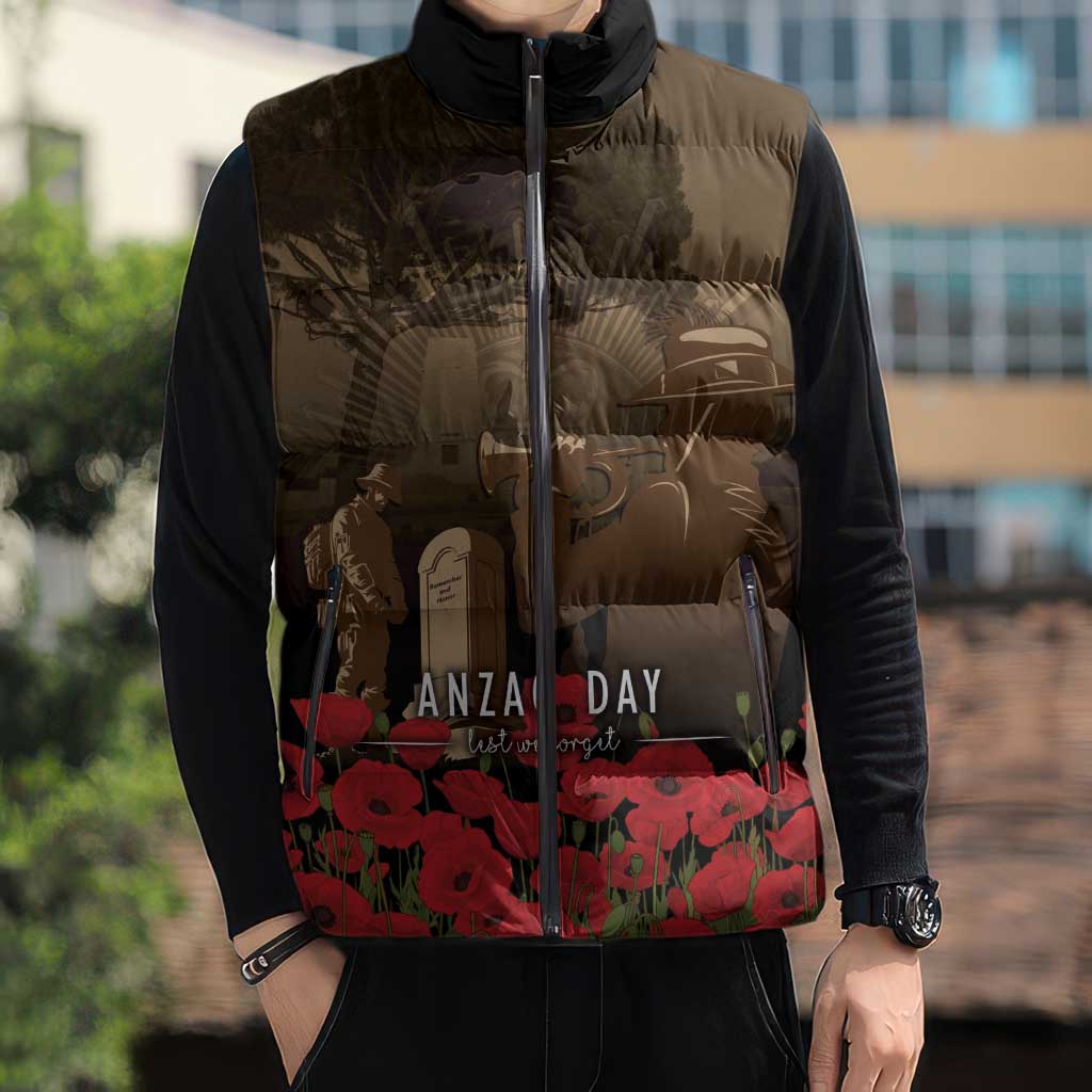 Australia - New Zealand ANZAC Lone Pine Sleeveless Puffer Jacket The Last Post
