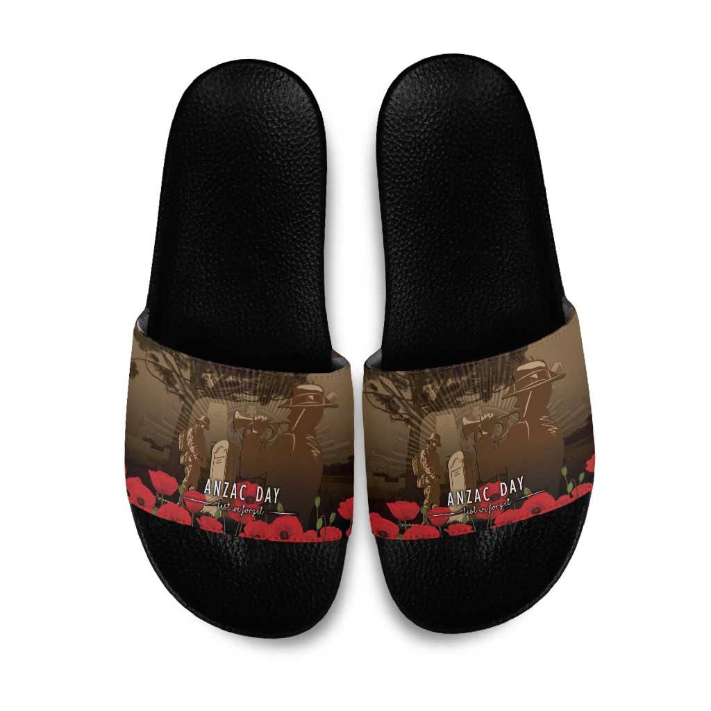 Australia - New Zealand ANZAC Lone Pine Slide Sandals The Last Post