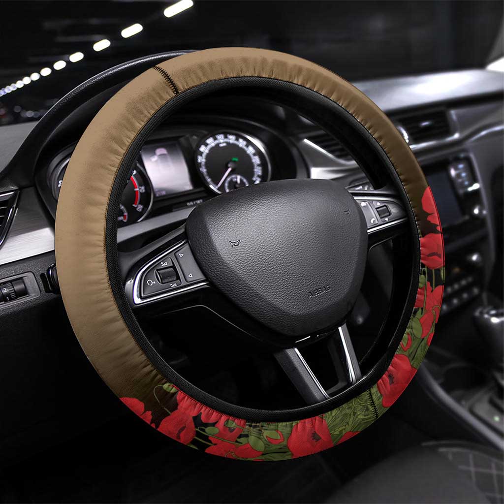 Australia - New Zealand ANZAC Lone Pine Steering Wheel Cover The Last Post