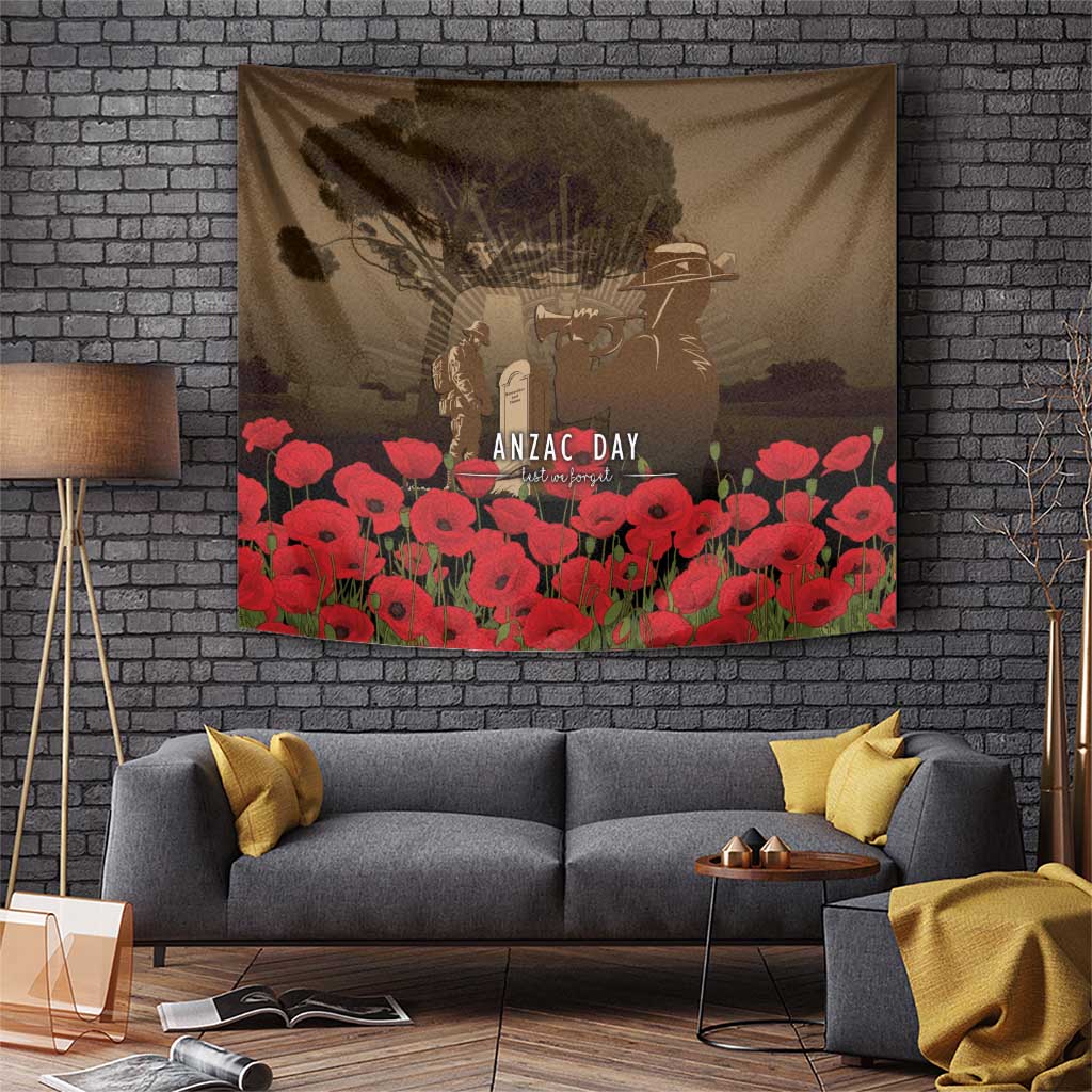 Australia - New Zealand ANZAC Lone Pine Tapestry The Last Post