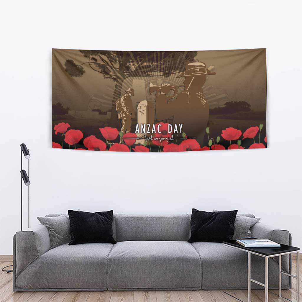 Australia - New Zealand ANZAC Lone Pine Tapestry The Last Post