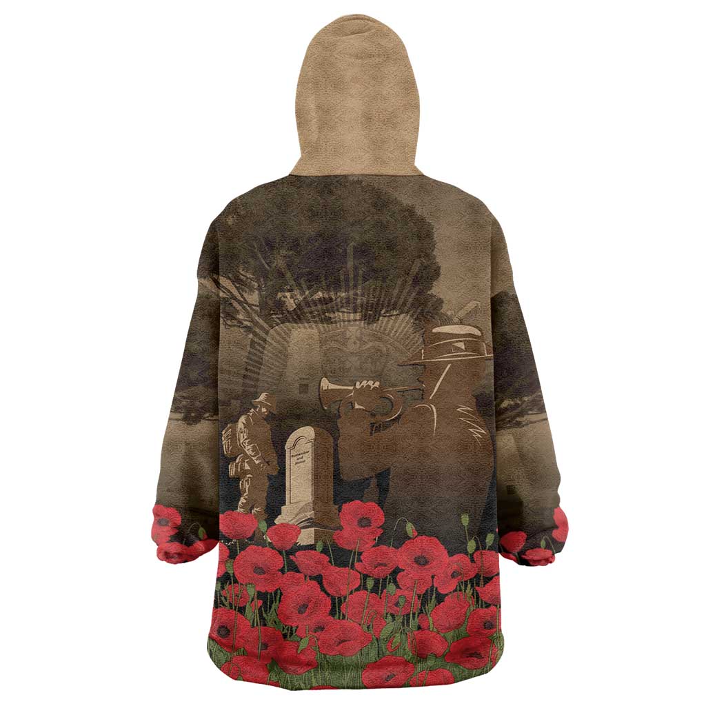 Australia - New Zealand ANZAC Lone Pine Wearable Blanket Hoodie The Last Post