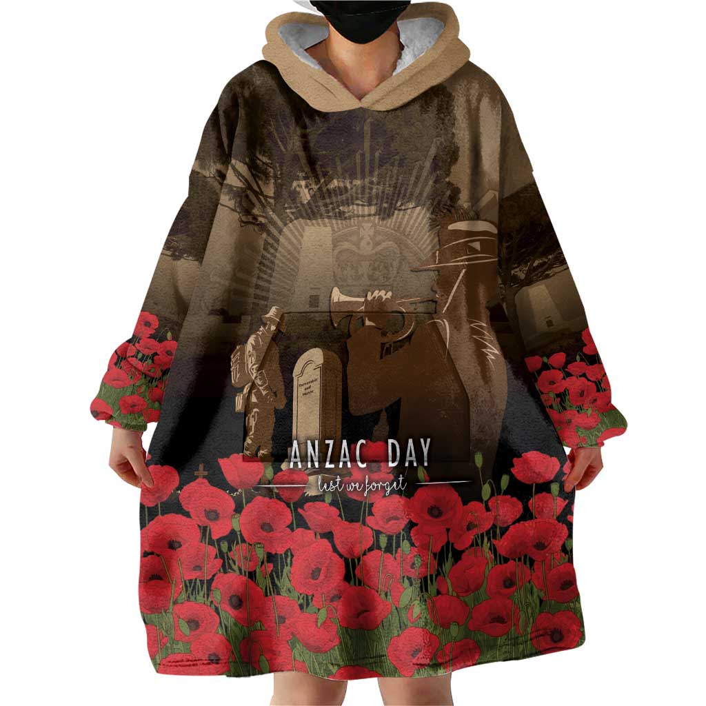 Australia - New Zealand ANZAC Lone Pine Wearable Blanket Hoodie The Last Post