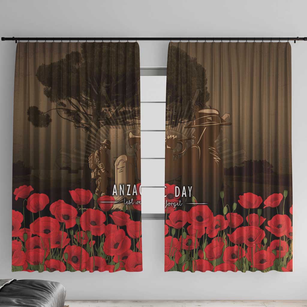 Australia - New Zealand ANZAC Lone Pine Window Curtain The Last Post
