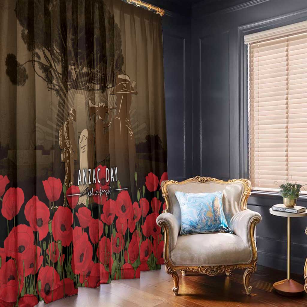 Australia - New Zealand ANZAC Lone Pine Window Curtain The Last Post