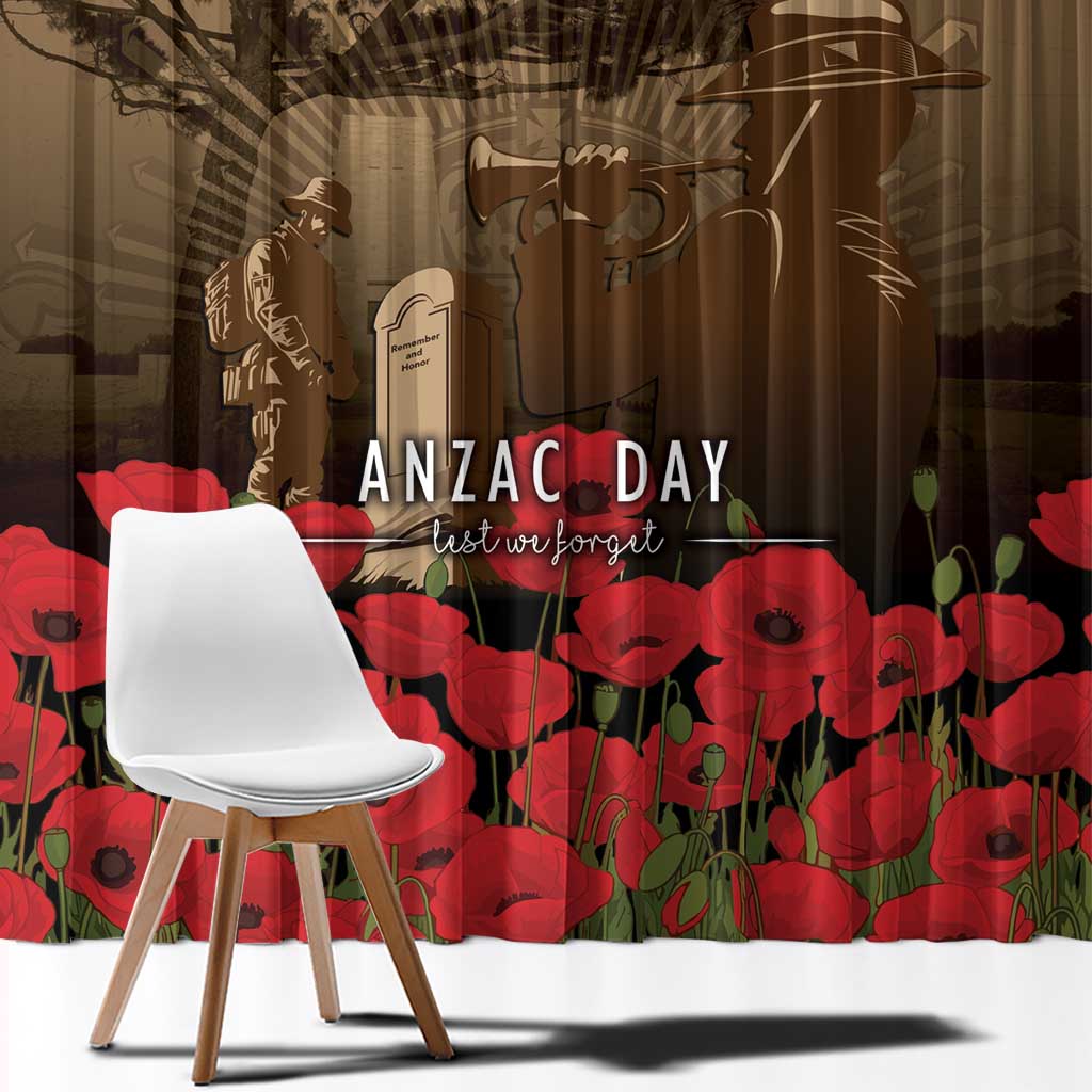 Australia - New Zealand ANZAC Lone Pine Window Curtain The Last Post