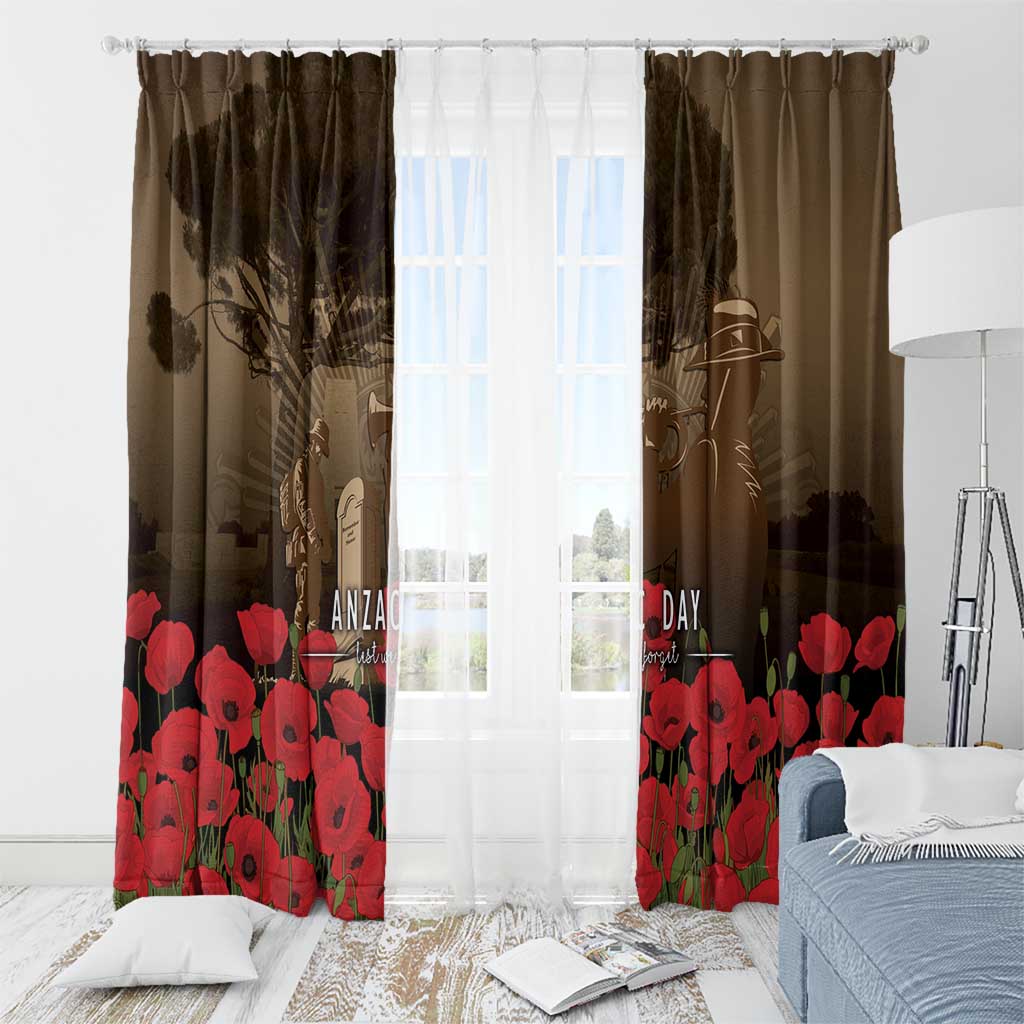 Australia - New Zealand ANZAC Lone Pine Window Curtain The Last Post