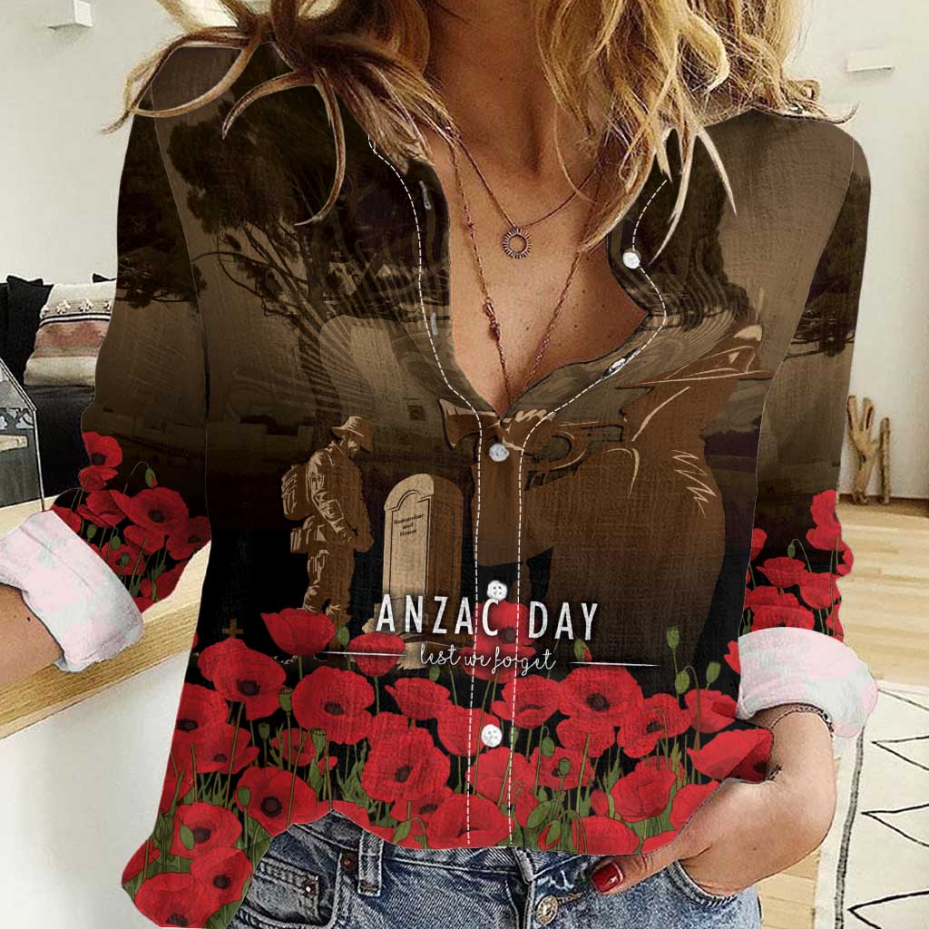 Australia - New Zealand ANZAC Lone Pine Women Casual Shirt The Last Post