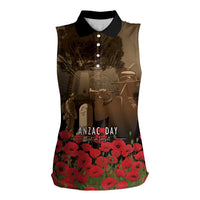 Australia - New Zealand ANZAC Lone Pine Women Sleeveless Polo Shirt The Last Post