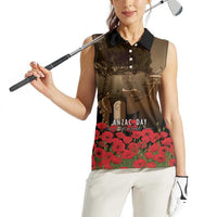 Australia - New Zealand ANZAC Lone Pine Women Sleeveless Polo Shirt The Last Post
