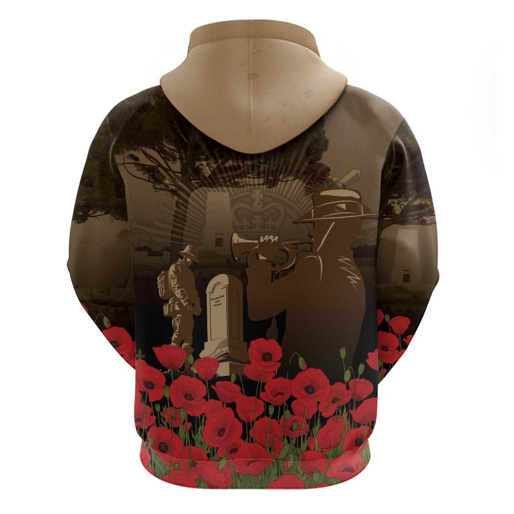 Australia - New Zealand ANZAC Lone Pine Zip Hoodie The Last Post