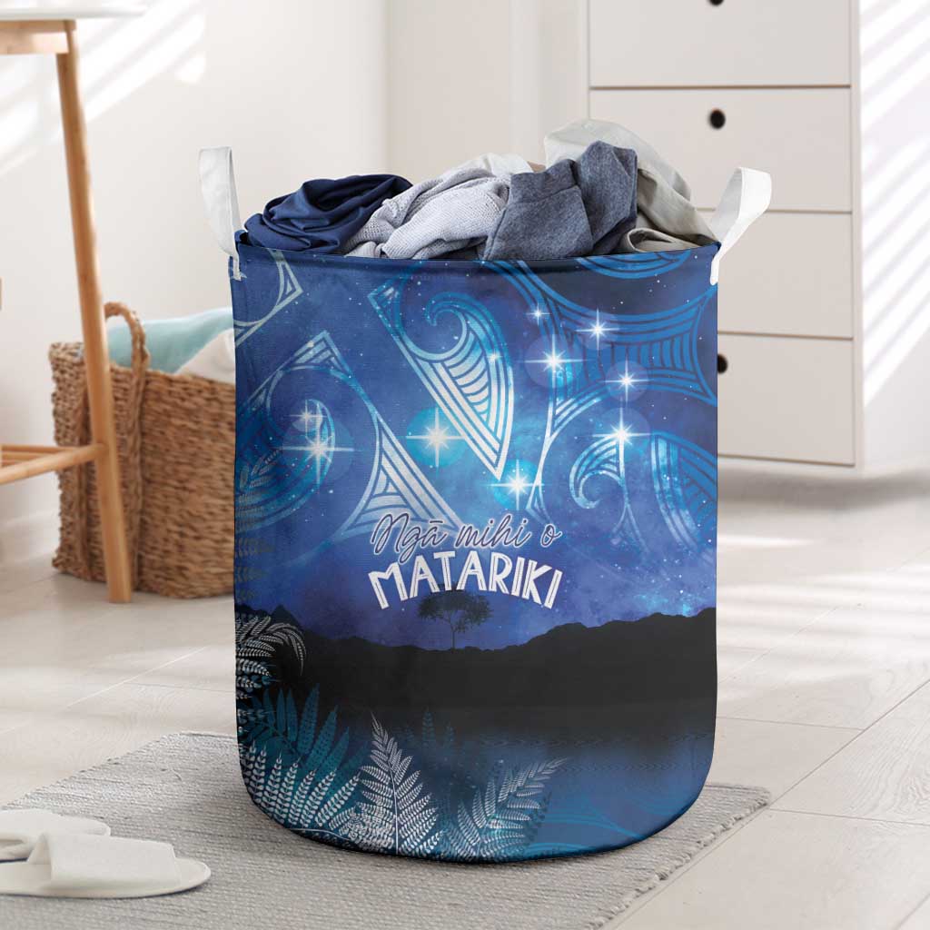 NZ Maori Matariki Scenery Laundry Basket Galaxy Sky