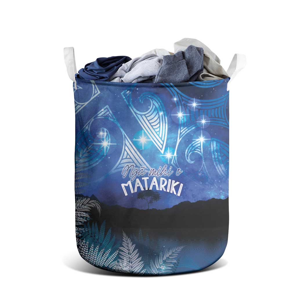 NZ Maori Matariki Scenery Laundry Basket Galaxy Sky