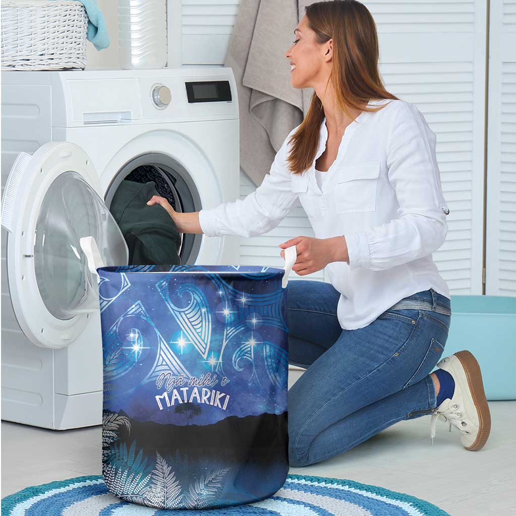 NZ Maori Matariki Scenery Laundry Basket Galaxy Sky