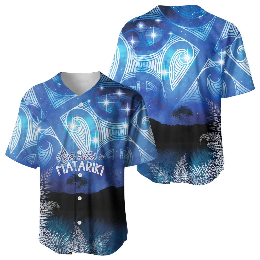 NZ Maori Matariki Scenery Baseball Jersey Galaxy Sky