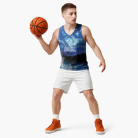 NZ Maori Matariki Scenery Basketball Jersey Galaxy Sky