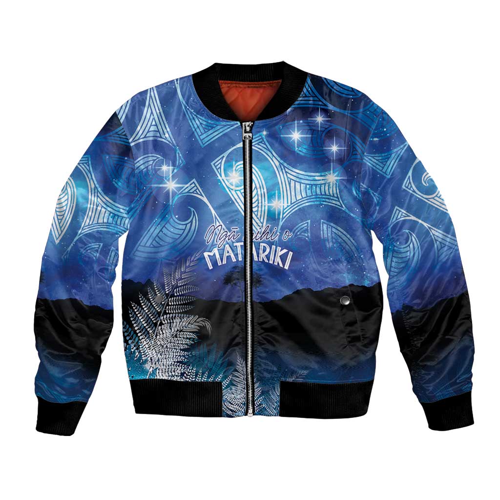 NZ Maori Matariki Scenery Bomber Jacket Galaxy Sky LT7 Unisex Galaxy - Polynesian Pride