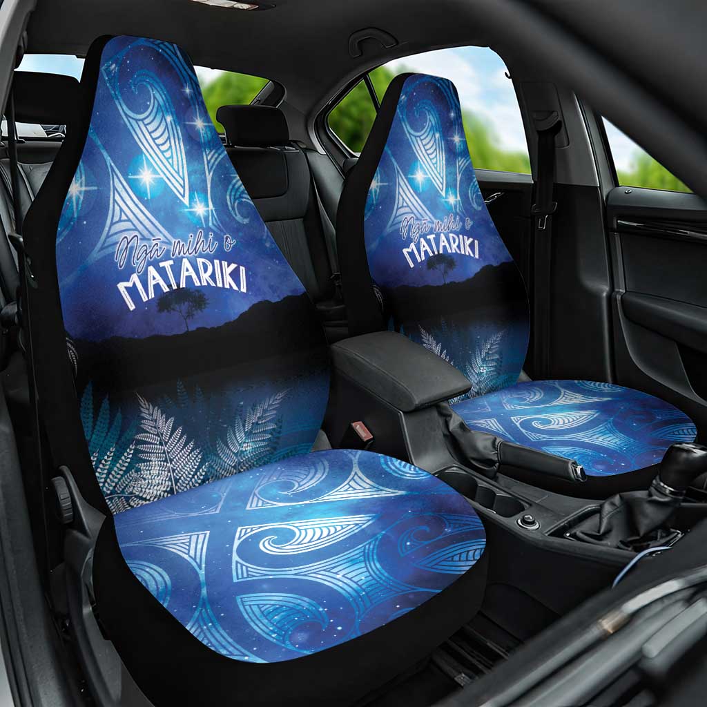 NZ Maori Matariki Scenery Car Seat Cover Galaxy Sky