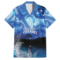 NZ Maori Matariki Scenery Family Matching Summer Maxi Dress and Hawaiian Shirt Galaxy Sky LT7 Dad's Shirt - Short Sleeve Galaxy - Polynesian Pride