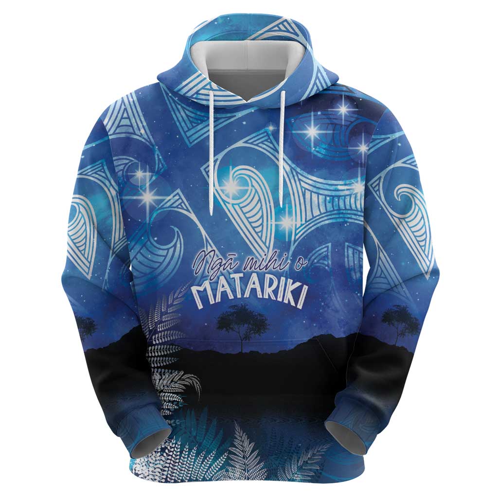 NZ Maori Matariki Scenery Hoodie Galaxy Sky