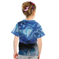 NZ Maori Matariki Scenery Kid T Shirt Galaxy Sky
