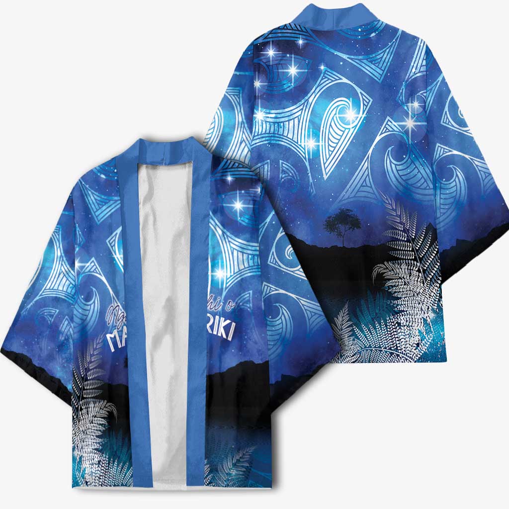 NZ Maori Matariki Scenery Kimono Galaxy Sky