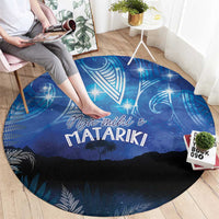 NZ Maori Matariki Scenery Round Carpet Galaxy Sky