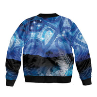NZ Maori Matariki Scenery Sleeve Zip Bomber Jacket Galaxy Sky LT7 - Polynesian Pride