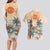 Personalized Christmas In July - Hawaii Retro Couples Matching Long Sleeve Bodycon Dress and Hawaiian Shirt Lost In Parrot-dise