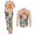 Personalized Christmas In July - Hawaii Retro Couples Matching Tank Maxi Dress and Long Sleeve Button Shirt Lost In Parrot-dise