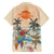 Personalized Christmas In July - Hawaii Retro Family Matching Off The Shoulder Long Sleeve Dress and Hawaiian Shirt Lost In Parrot-dise