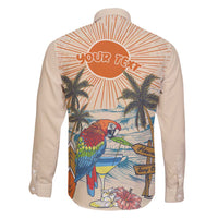 Personalized Christmas In July - Hawaii Retro Family Matching Off Shoulder Maxi Dress and Hawaiian Shirt Lost In Parrot-dise