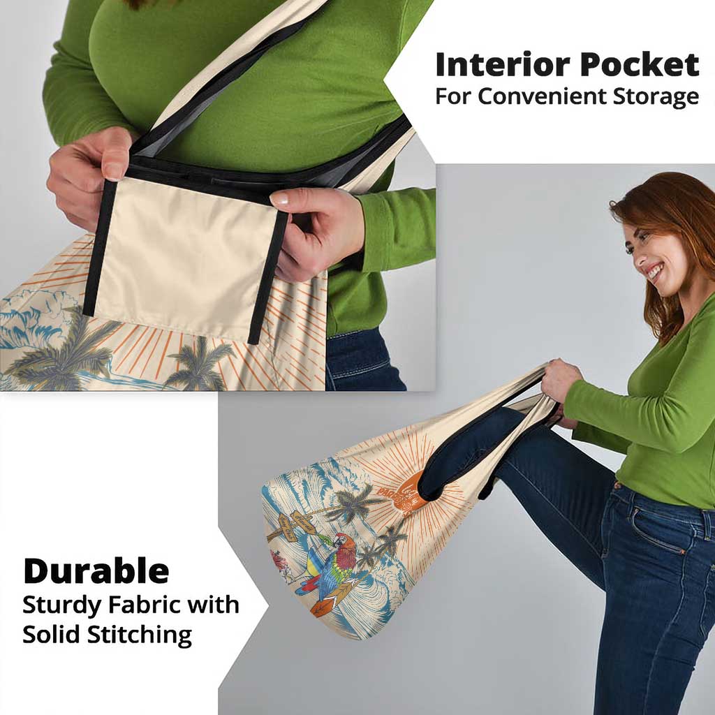 Christmas In July - Hawaii Retro Grocery Bag Lost In Parrot-dise