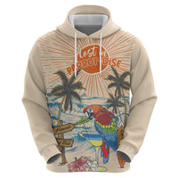Personalized Christmas In July - Hawaii Retro Hoodie Lost In Parrot-dise