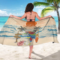 Christmas In July - Hawaii Retro Sarong Lost In Parrot-dise