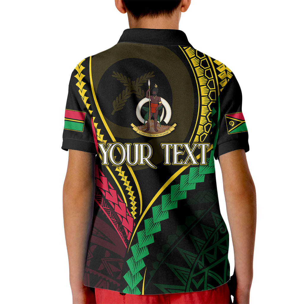 Personalised Vanuatu Kid Polo Shirt 43rd Hapi Indipendens Long LT7 - Polynesian Pride