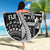 Fiji Rugby Bula Masi Beach Blanket Fish Tail Kaivity Cibi - Black