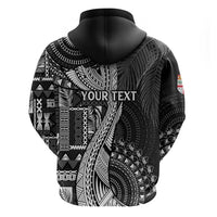 Fiji Rugby Personalised Bula Masi Hoodie Fish Tail Kaivity Cibi - Black LT7 - Polynesian Pride