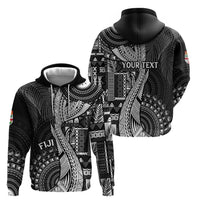 Fiji Rugby Personalised Bula Masi Hoodie Fish Tail Kaivity Cibi - Black LT7 - Polynesian Pride