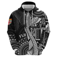 Fiji Rugby Personalised Bula Masi Hoodie Fish Tail Kaivity Cibi - Black LT7 - Polynesian Pride