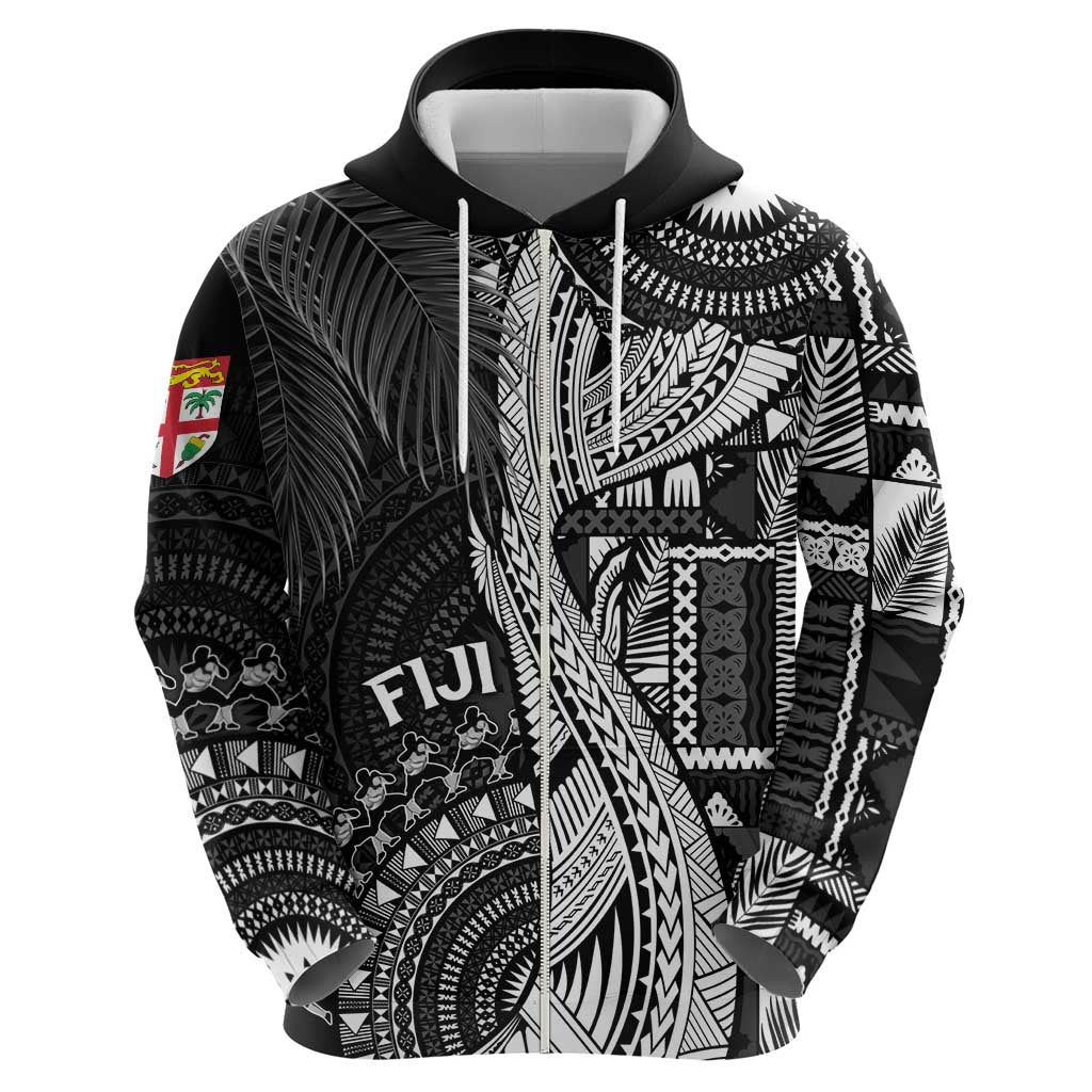 Fiji Rugby Personalised Bula Masi Hoodie Fish Tail Kaivity Cibi - Black LT7 - Polynesian Pride
