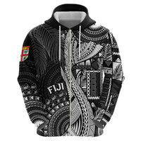 Fiji Rugby Personalised Bula Masi Hoodie Fish Tail Kaivity Cibi - Black LT7 - Polynesian Pride