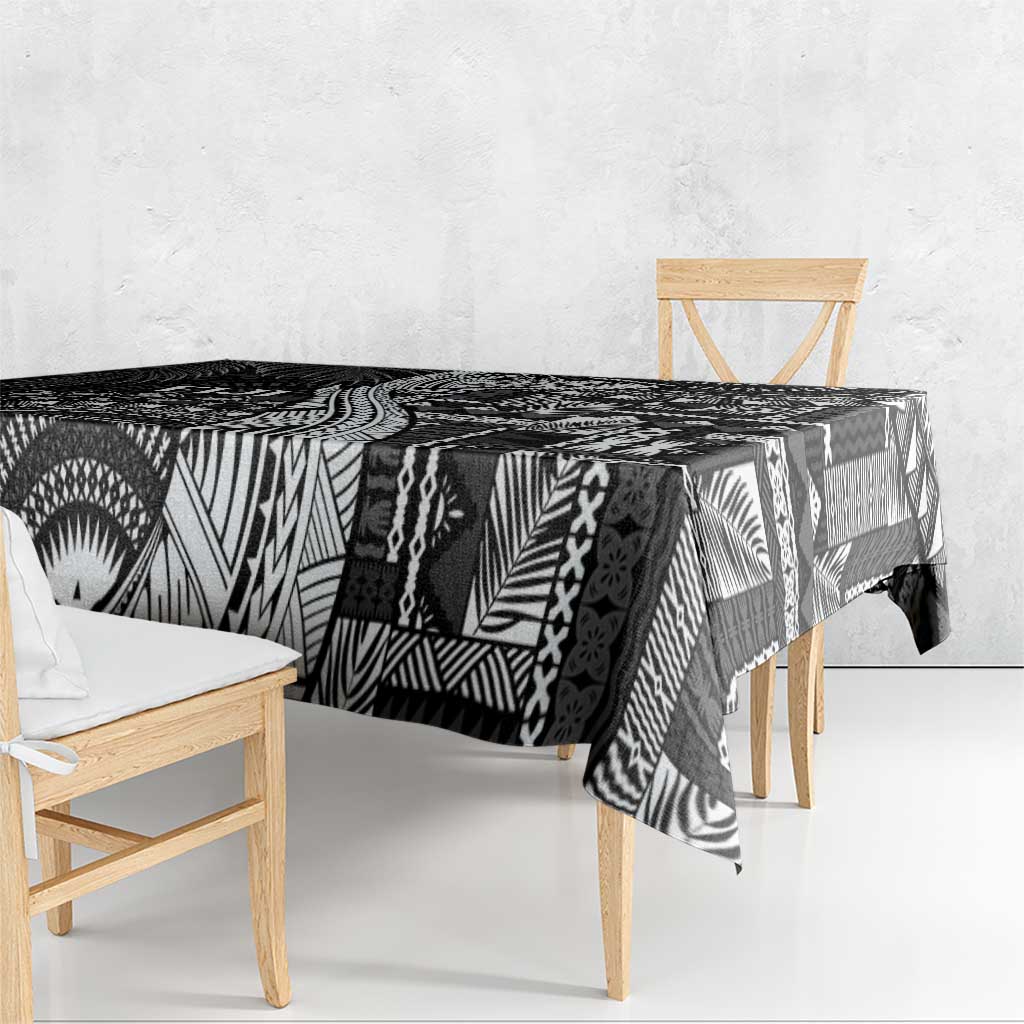 Fiji Rugby Bula Masi Tablecloth Fish Tail Kaivity Cibi - Black