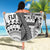 Fiji Rugby Bula Masi Beach Blanket Fish Tail Kaivity Cibi - White