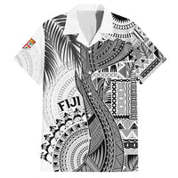 Fiji Rugby Personalised Bula Masi Family Matching Short Sleeve Bodycon Dress and Hawaiian Shirt Fish Tail Kaivity Cibi - White LT7 Dad's Shirt - Short Sleeve White - Polynesian Pride