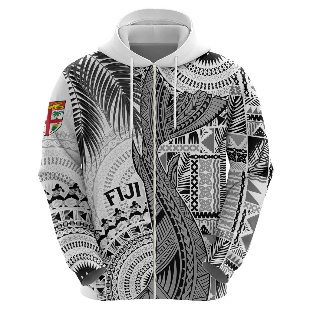 Fiji Rugby Personalised Bula Masi Hoodie Fish Tail Kaivity Cibi - White LT7 - Polynesian Pride