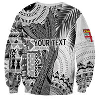 Fiji Rugby Personalised Bula Masi Sweatshirt Fish Tail Kaivity Cibi - White