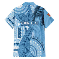 Fiji Rugby Personalised Bula Masi Family Matching Puletasi and Hawaiian Shirt Fish Tail Kaivity Cibi - Turquoise