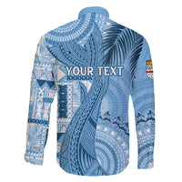 Fiji Rugby Personalised Bula Masi Family Matching Tank Maxi Dress and Hawaiian Shirt Fish Tail Kaivity Cibi - Turquoise LT7 - Polynesian Pride