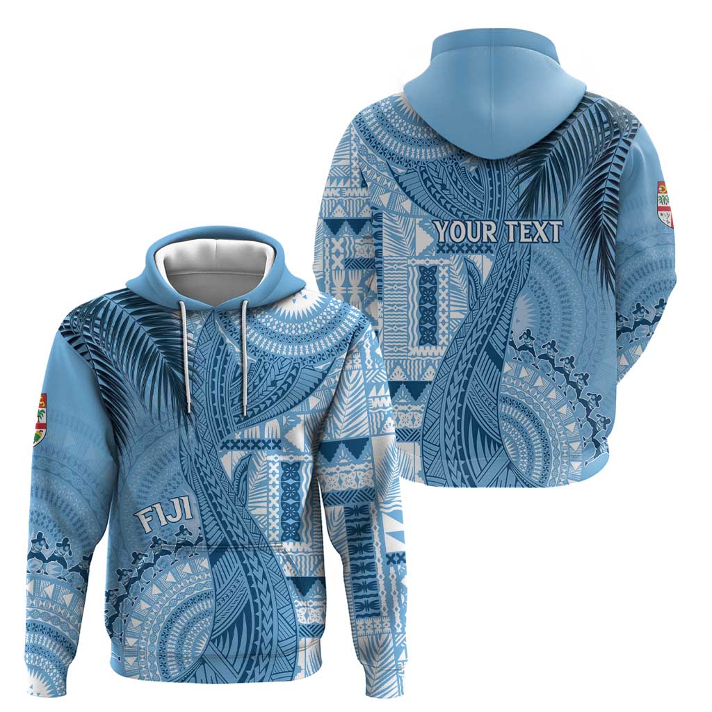 Fiji Rugby Personalised Bula Masi Hoodie Fish Tail Kaivity Cibi - Turquoise LT7 - Polynesian Pride